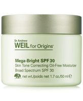 Dr. Andrew Weil for Mega-Bright SPF 30 Skin Tone Correcting Oil-Free Moisturizer, 1.7-oz.