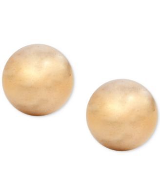 Round Button Stud Earrings