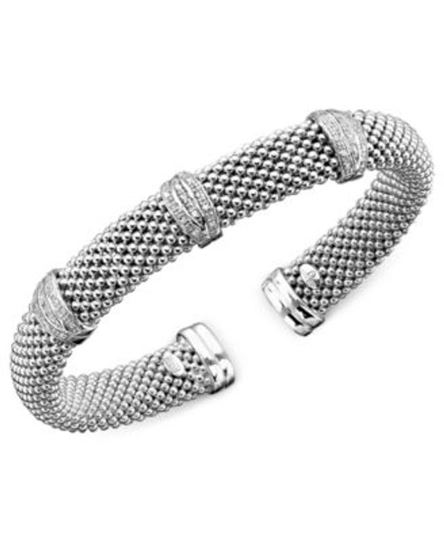 Macy's Sterling Silver Bracelet, Mesh - Macy's