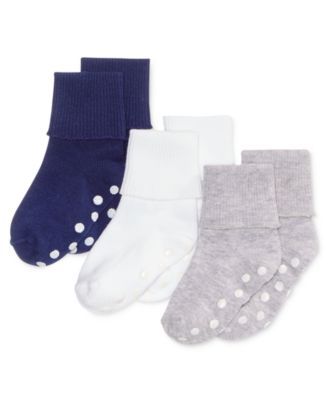 Baby Boys 3-Pk. Cuffed Low-Cut Socks, Created for Macy's