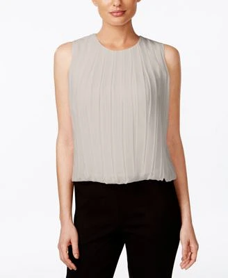 Sleeveless Pleated Blouse