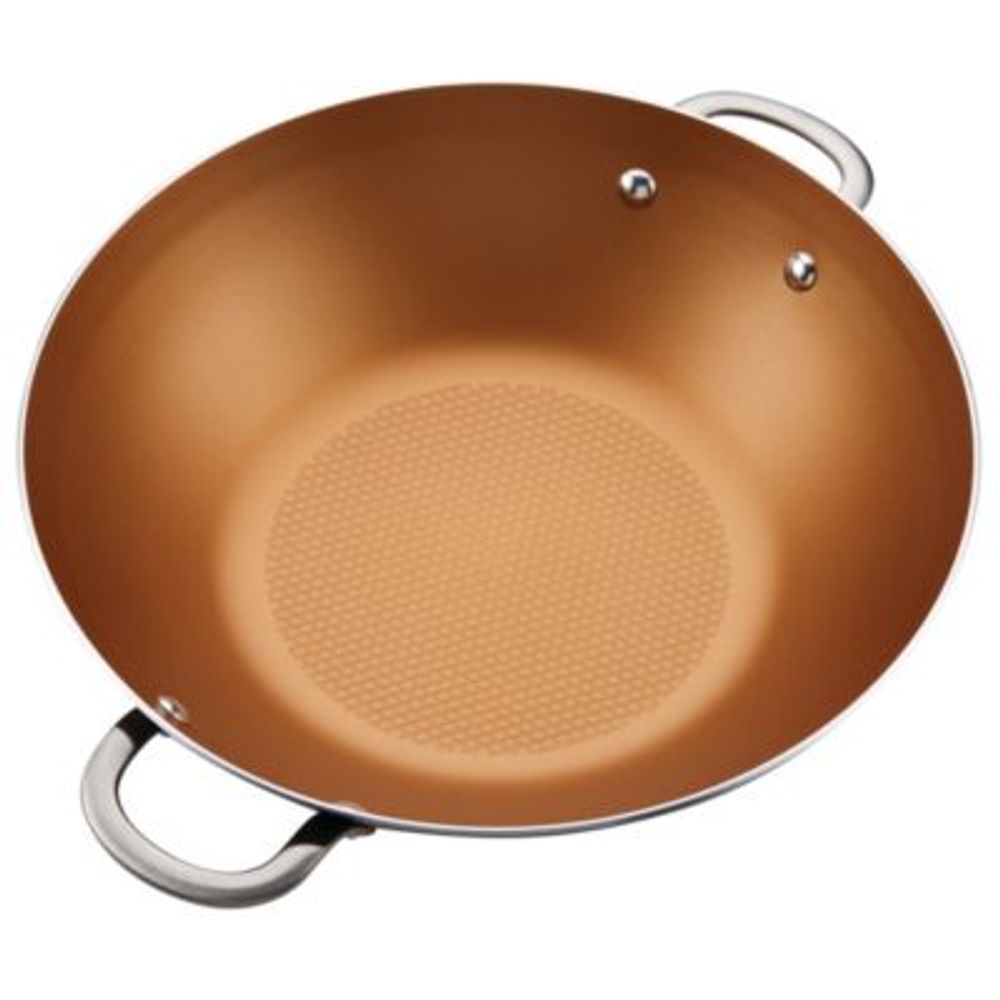 Ayesha Curry Home Collection Porcelain Enamel Nonstick Skillet Twin Pack, Brown Sugar