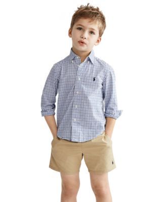 Toddler and Little Boys Cotton Poplin Sport Shirt