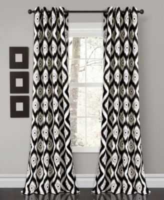 Diamond Ikat 52" x 84" Curtain Set