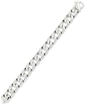 Large Curb Link Bracelet in Stainless Steel