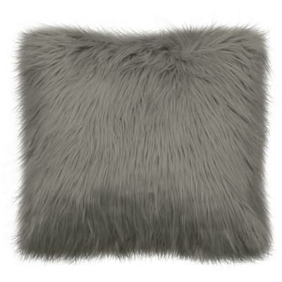 Sheepskin 22" Square Faux Fur Decorative Pillows