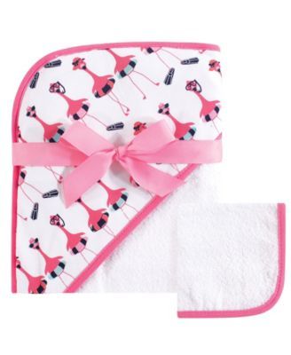 Unisex Baby Hooded Towel and Washcloth, 2-Piece Set, One