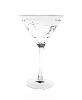 Fleur De Lis Martini 10Oz - Set Of 4 Glasses