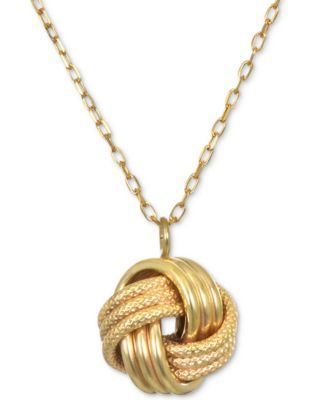 Knot 18" Pendant Necklace in 14k Gold