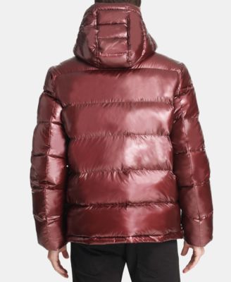 Men's Pearlized Performance Hooded Puffer Coat