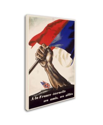 'Poster for Liberation of France' Canvas Art - 24" x 16"