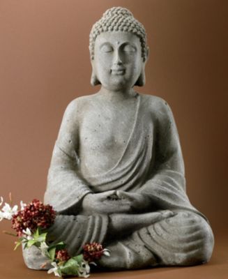 KINDWER 20" Tall Serene Meditating Buddha Statue