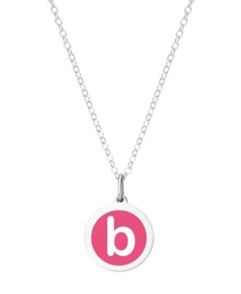 Mini I White Enamel Initial Charm