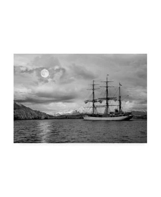 Monte Nagler Ghost Ship and Moonlight Juno Alaska Canvas Art