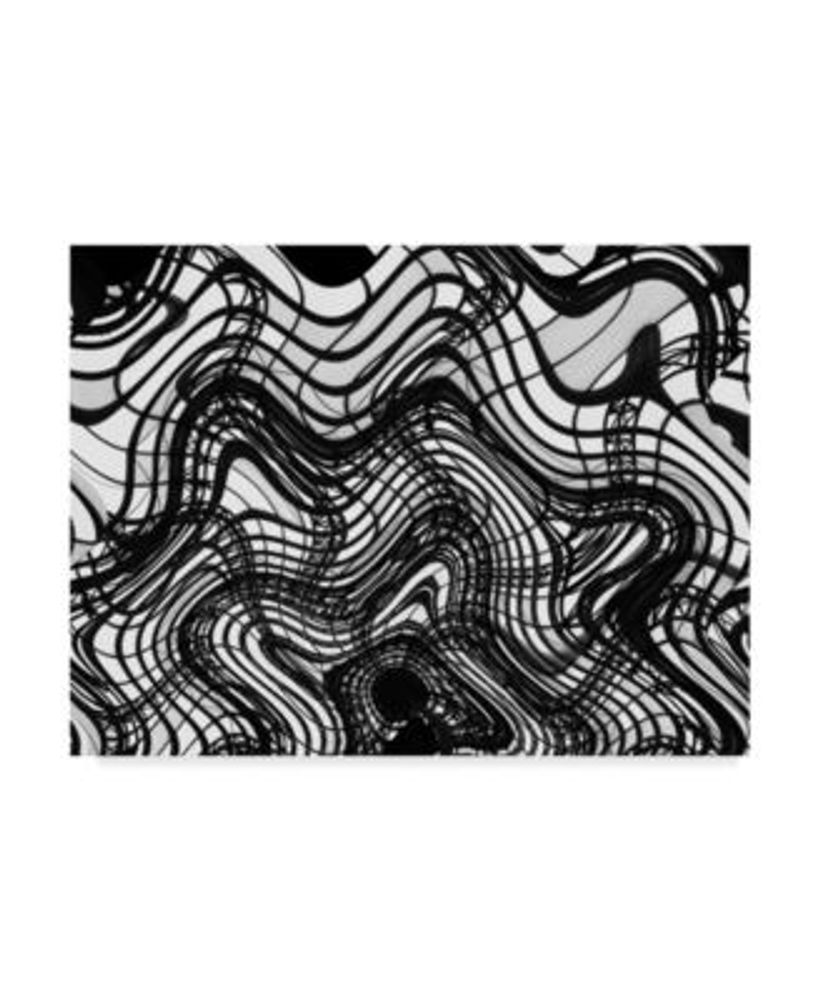 Trademark Global American School Black and White Ceiling Wavy Canvas Art -  20