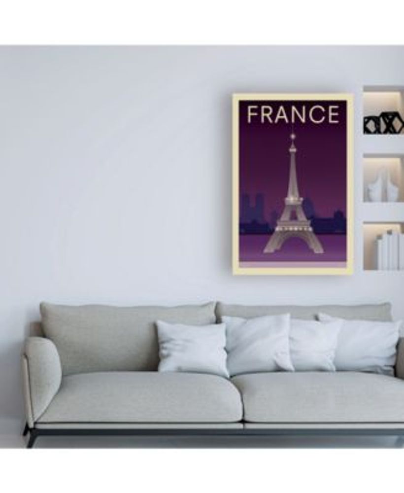 Incado Eiffel Tower France Poster Canvas Art - 27" x 33.5"