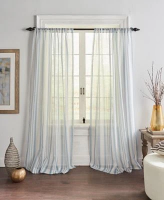 Hampton Stripe Sheer Window Curtain