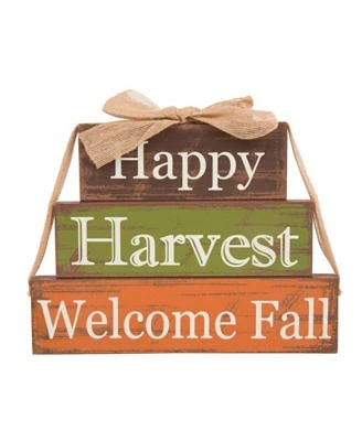 Wooden Happy Harvest Block Set