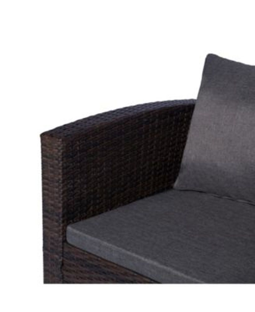 4-Piece Conversation Sofa Set with Plush Cushions