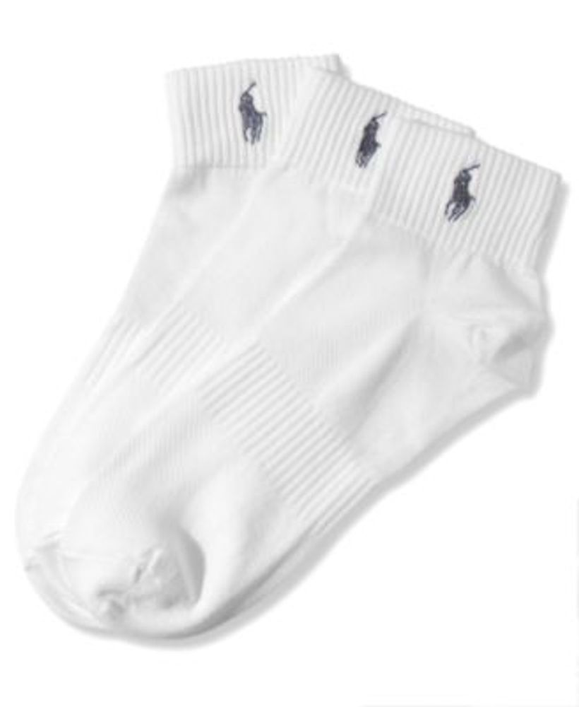 Ralph Lauren Men's Socks, Athletic Quarter 3 Pack