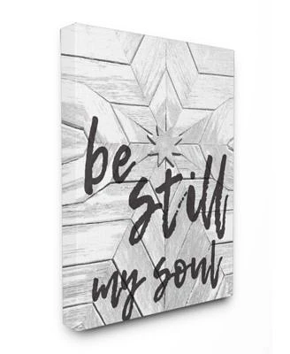 Be Still My Soul Star Typography Canvas Wall Art, 24" x 30"