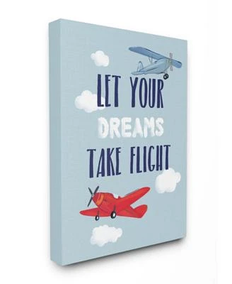 Let Your Dreams Take Flight Airplanes Canvas Wall Art