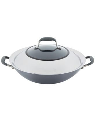 Advanced Home Hard-Anodized 14" Nonstick Wok with Side Handles