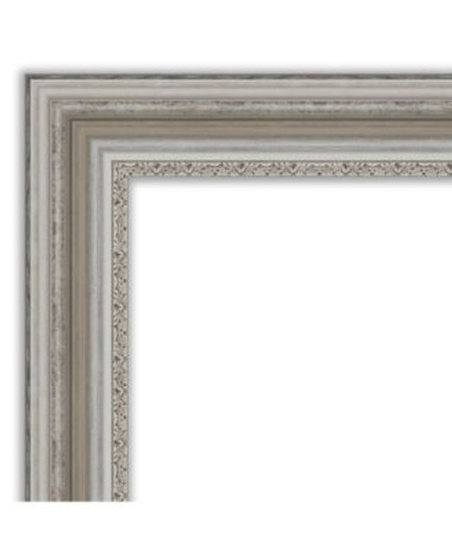 Amanti Art Parlor Silver-tone Framed Floor/Leaner Full Length Mirror, 29.5