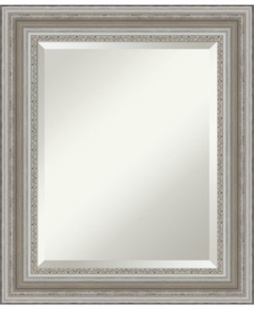 Amanti Art Parlor Silver-tone Framed Bathroom Vanity Wall Mirror, 21.5