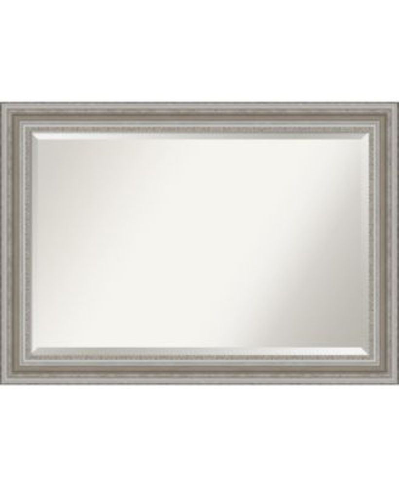 Amanti Art Parlor Silver-tone Framed Bathroom Vanity Wall Mirror, 41.5