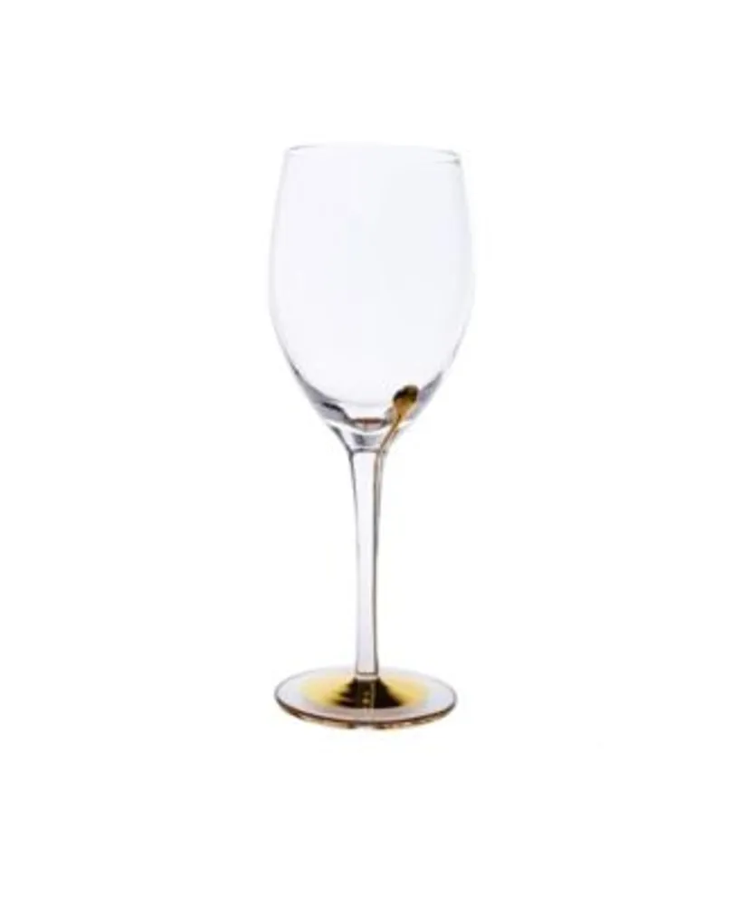 Classic Touch 10.92 Oz Water Glasses with Colored Reflection Base