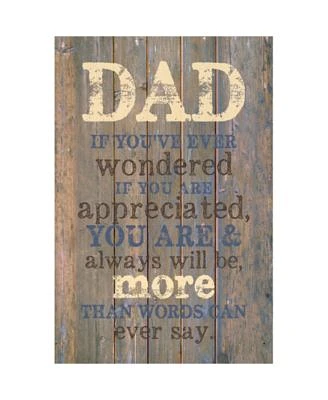 Dad If You've New Horizons Wood Plaque with Easel, 6" x 9"