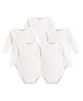 Baby Girl Organic Cotton Long-Sleeve Bodysuit, 5-Pack