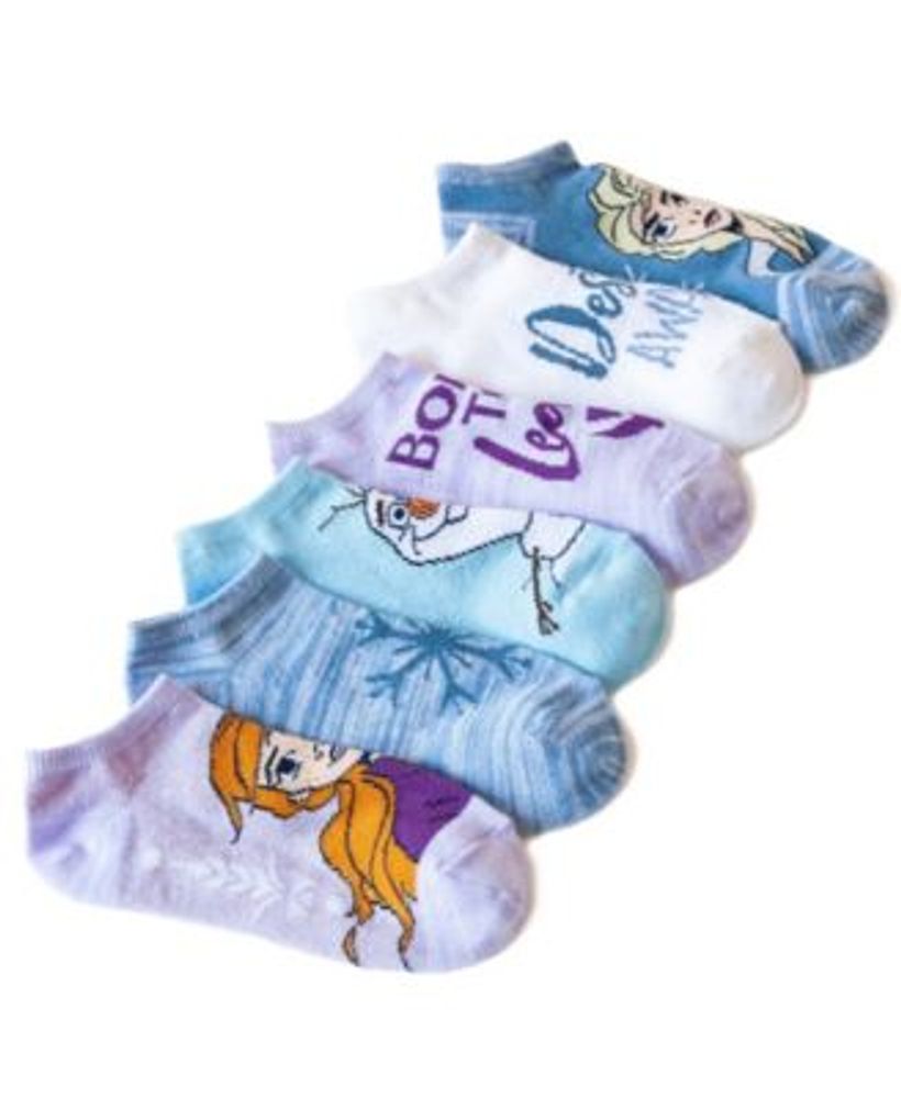 Disney's® Frozen 6-Pack No-Show Ankle Socks, Little Girls & Big