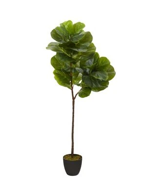 59in. Fiddle Leaf Artificial Tree Real Touch