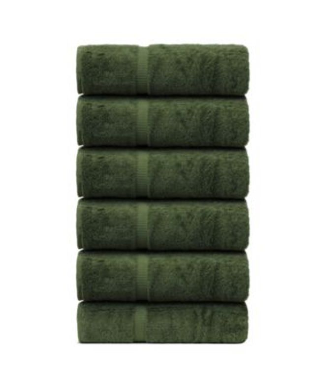 Aston and Arden White Turkish Luxury Striped Towels with for Bathroom 600 gsm, 30x60 in., 2-Pack , Super Soft Absorbent Bath Towels - Sage Green