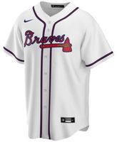Nike Mens Ronald Acuna Jr Braves Replica Player Jersey In Gray