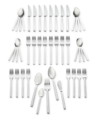Zwilling Squared 45-PC 18/10 Stainless Steel Flatware Set, Service for 8