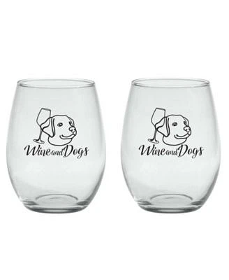 Stemless Wine Glasses, Set of 2