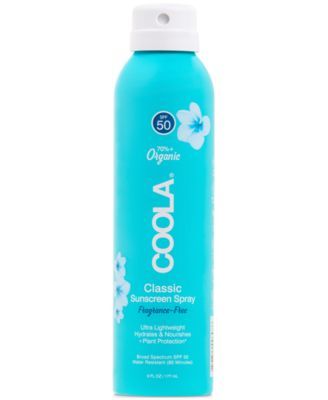Classic Body Organic Sunscreen Spray SPF 50 - Fragrance Free, 6-oz.
