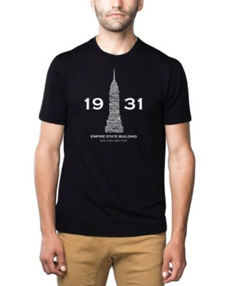 LA Pop Art Men's Word Art T-shirt - Empire State Building