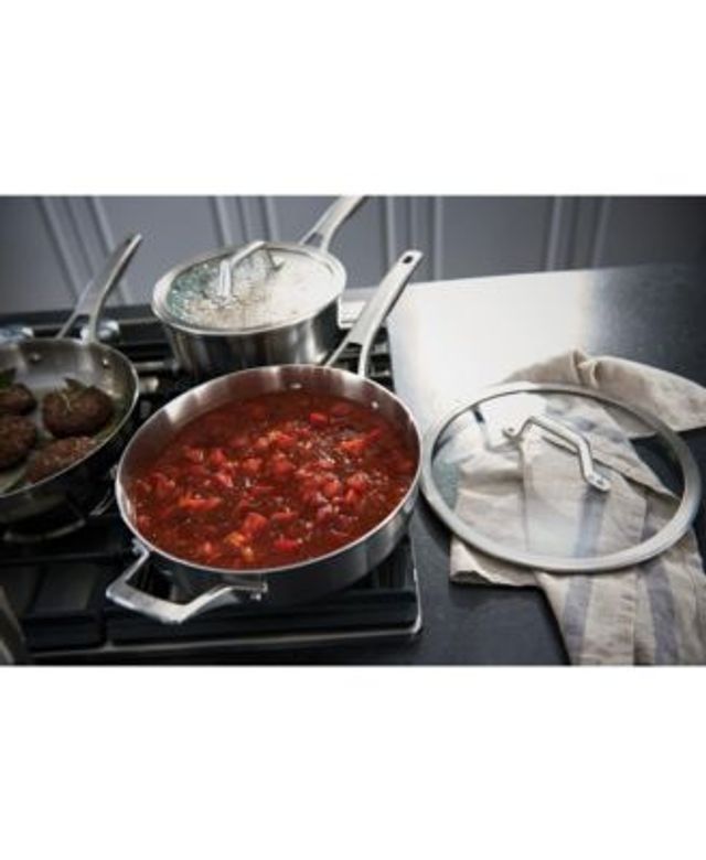 Calphalon Classic Stainless Steel 3 Qt. Covered Saute Pan - Macy's