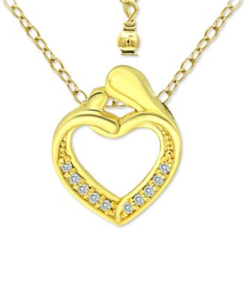 Giani Bernini Cubic Zirconia Heart Pendant Necklace In Sterling