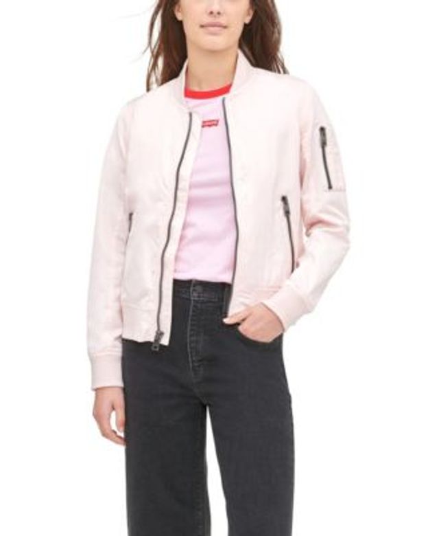 Lauren Ralph Lauren Women's Satin Bomber Jacket - Macy's