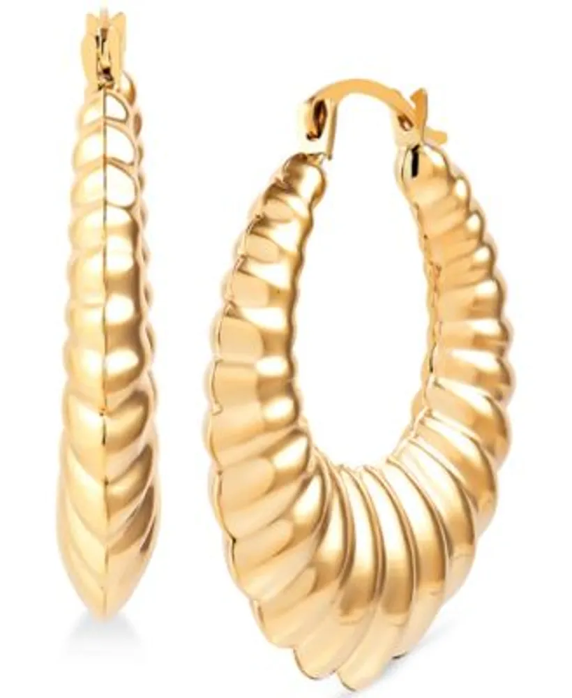 Macy's Swirl Heart Hoop Earrings in 14k Gold - Macy's