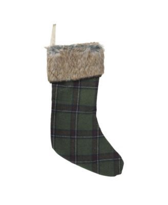 Plaid Christmas Stocking with Cuff
