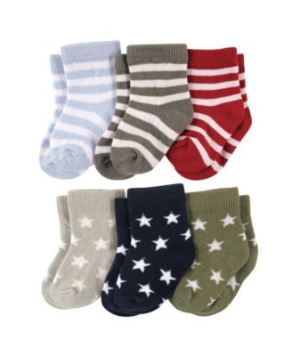 Baby Boys and Girls Star Stripes Socks Set, Pack of 6