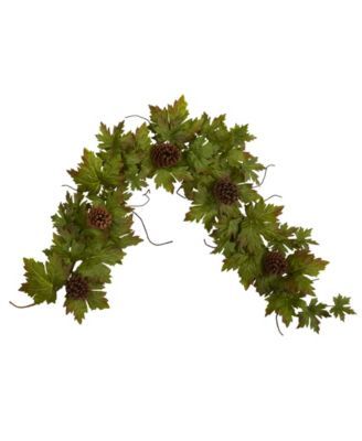 Fall Maple Leaf with Pine Cones Artificial Garland