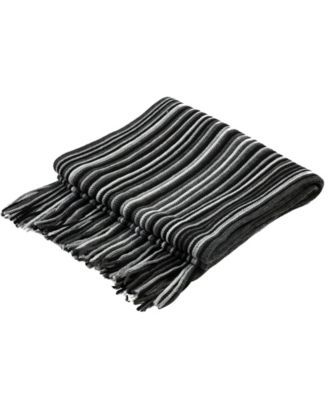Men's Striped Scarf with Tassels