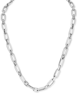 EFFY® Men's Large Oval Link 22" Chain Necklace in Sterling Silver